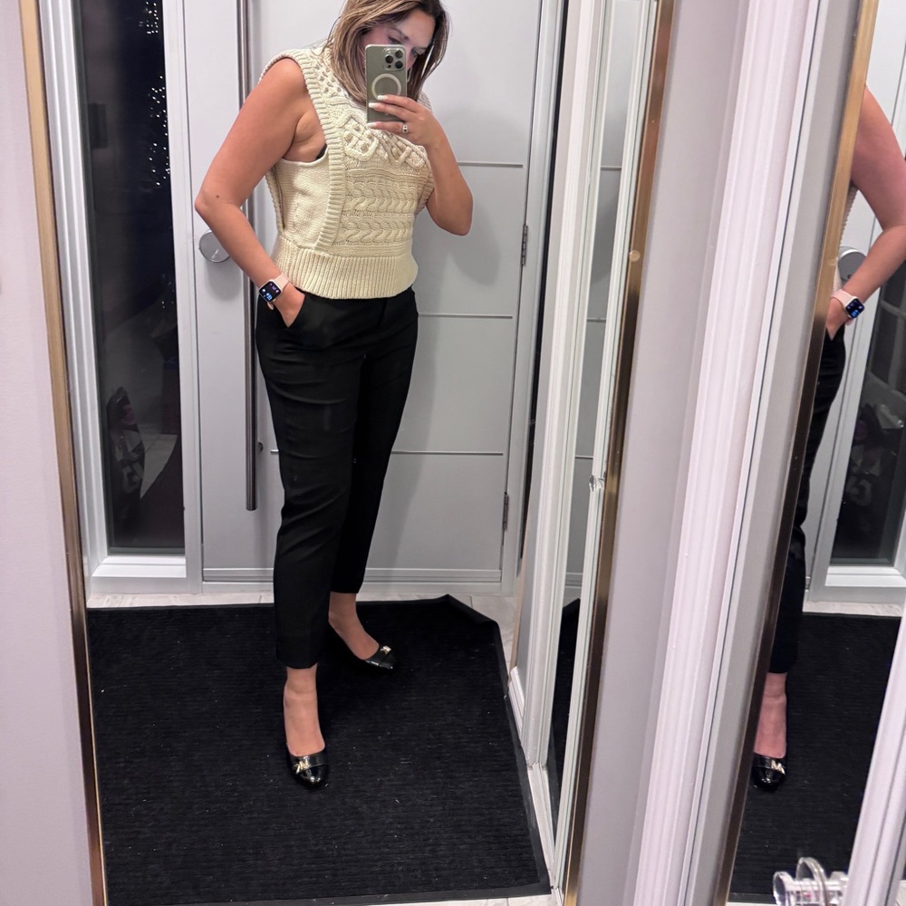 Favorite Daughter Black Cigarette Pleated Dress Pants - Picture 4 of 5